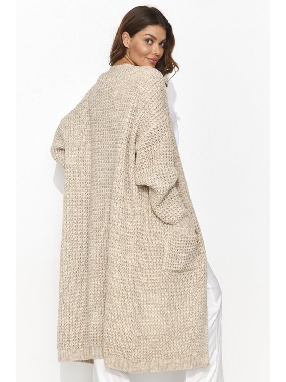 Makadamia Makadamia Sweter S176 Beżowy Loose Fit