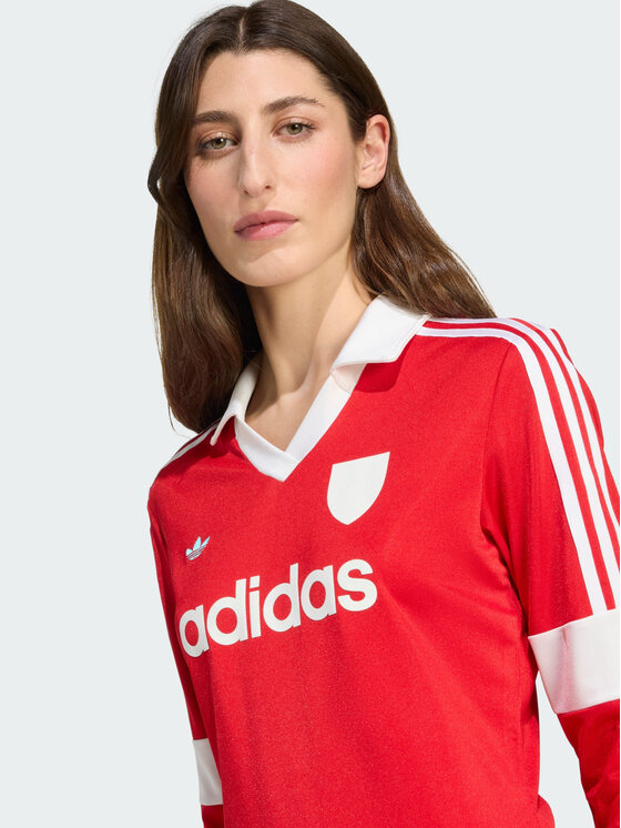 adidas adidas Longsleeve Graphic Football Czerwony Slim Fit