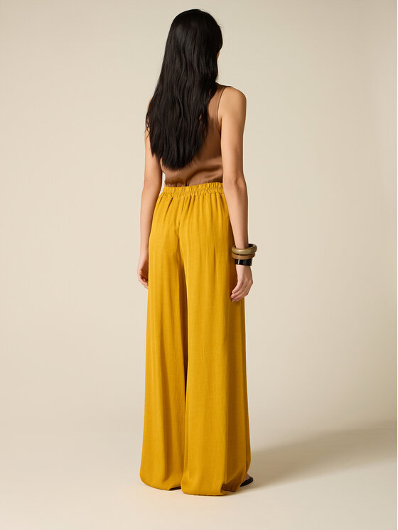 Oltre Oltre Pantaloni di tessuto P00QJ002443N002 Giallo Baggy Fit
