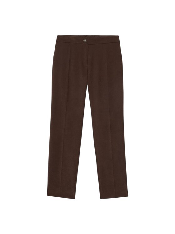 Oltre Oltre Pantaloni di tessuto P011R009067N032 Marrone Regular Fit