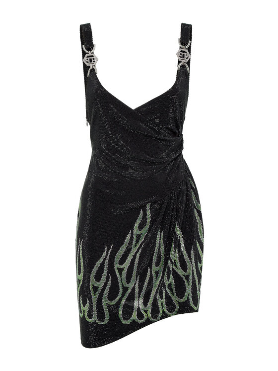 PHILIPP PLEIN PHILIPP PLEIN Večerné šaty 22585 Čierna Fitted Fit