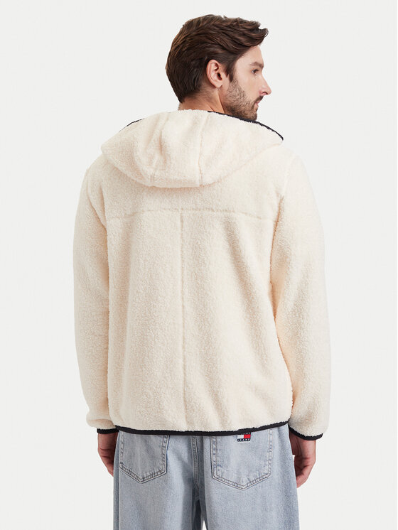 Tommy Jeans Tommy Jeans Fleecejacke Teddy DM0DM19224 Creme Regular Fit