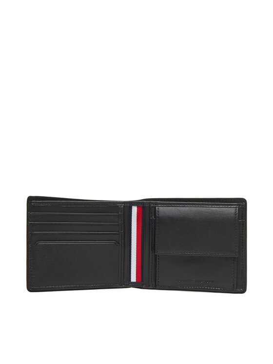 Tommy Hilfiger Tommy Hilfiger Голям мъжки портфейл Th Corp Cc & Coin AM0AM13740 Черен