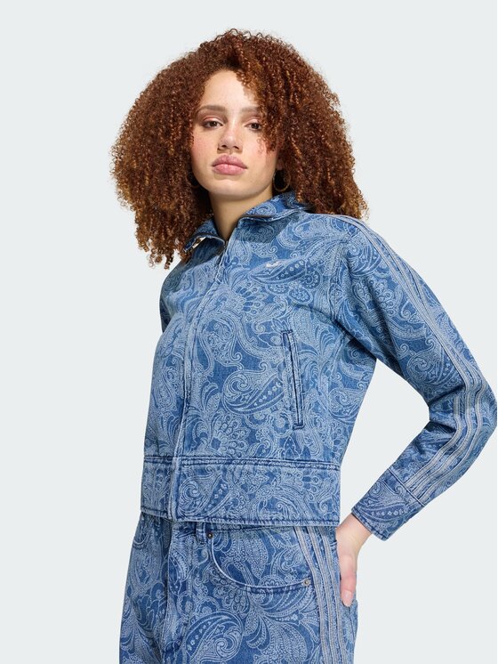 adidas adidas Džínsová bunda Liberty London Firebird Denim Tracktop KR6674 Modrá Regular Fit