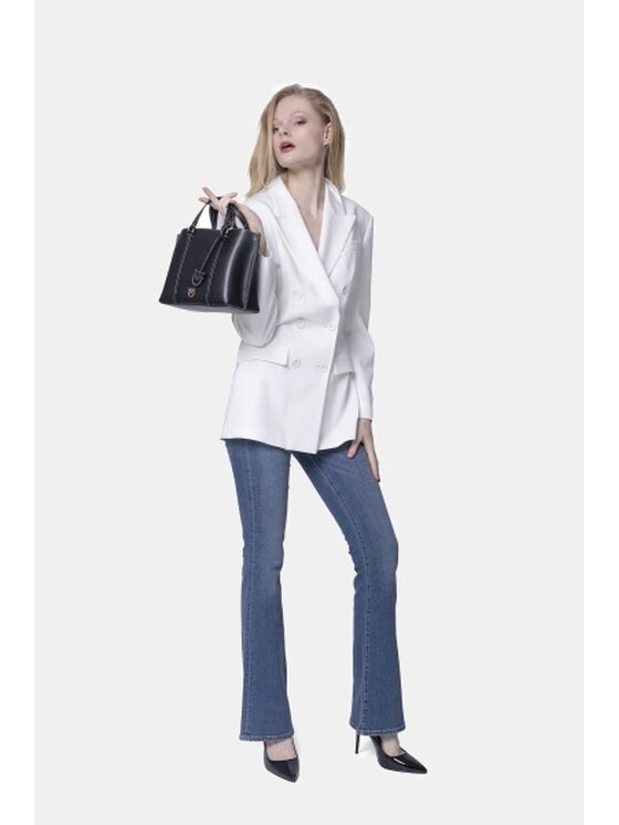 PINKO PINKO Marynarka Marinaio Biały Oversize