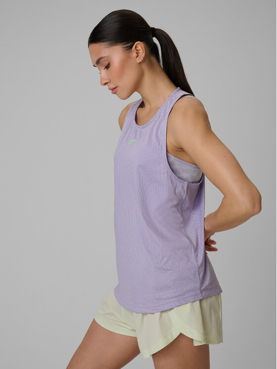 4F 4F Koszulka techniczna SOLAR PUNK Fioletowy Loose Fit