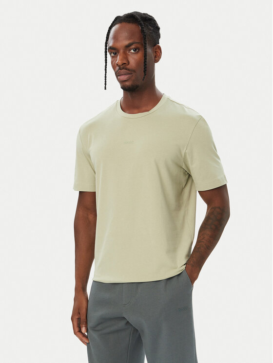 BOSS BOSS T-Shirt Tchup 50473278 Zielony jasny Regular Fit