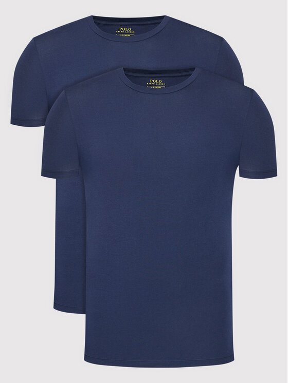 Polo Ralph Lauren 2 marškinėlių komplektas Core Replen 714835960004 Tamsiai mėlyna Slim Fit