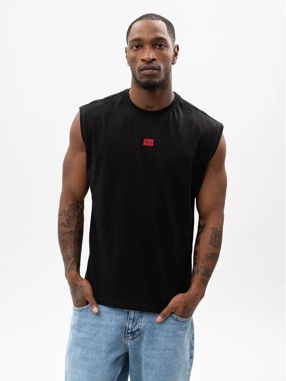 Jigga Wear Jigga Wear Kamizelka Koszulka Bez Rękawów Męska Czarna Jigga Wear Badge Sleeveless XXL Czarny Regular Fit
