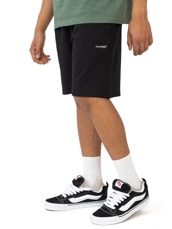 Kamuflage Kamuflage Szorty Slanger Czarny Baggy Fit
