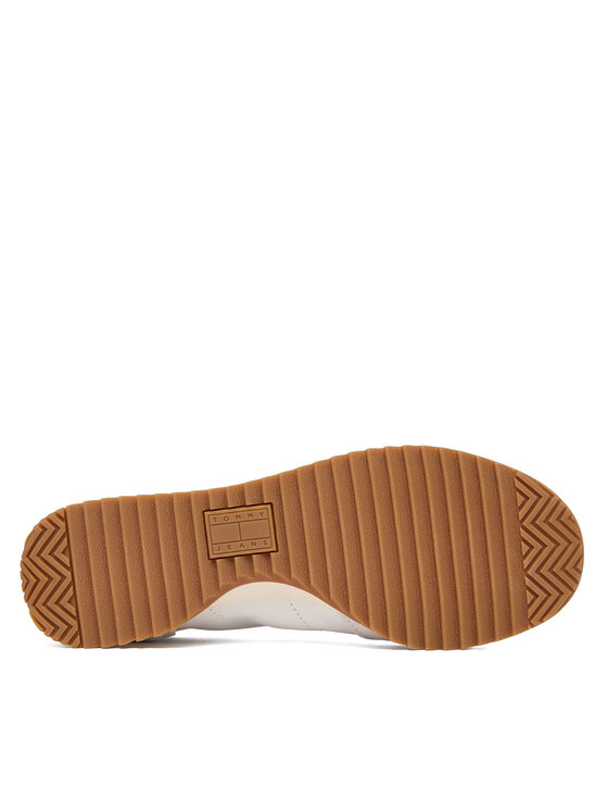 Tommy Jeans Tommy Jeans Сникърси Tjw Low Profile Runner Lthr Mix EN0EN03001 Екрю