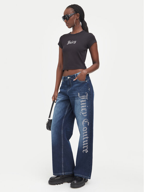Juicy Couture Juicy Couture Tricou JCWCT226326 Negru Slim Fit