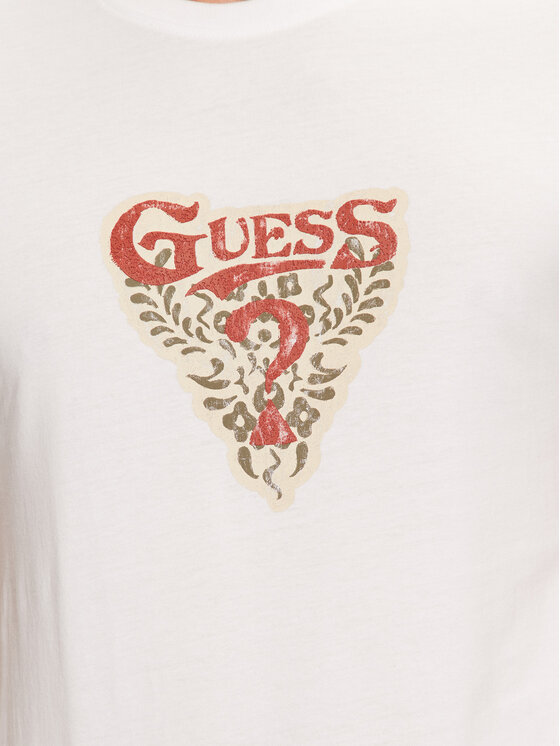Guess Guess Tričko M4BI44 I3Z14 Biela Regular Fit