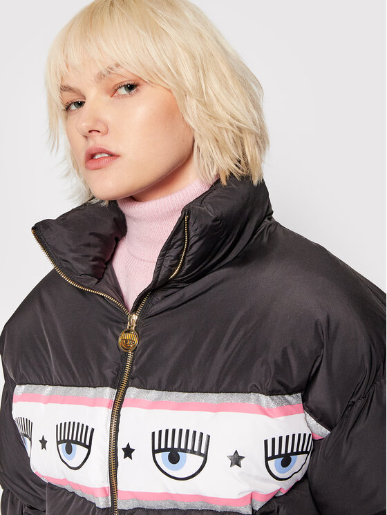 Chiara Ferragni Chiara Ferragni Pernata jakna 71CBU470 Crna Relaxed Fit