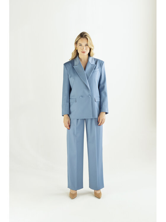 Justyna Ołtarzewska Justyna Ołtarzewska Marynarka Marynarka Kind of Blue Niebieski Oversize