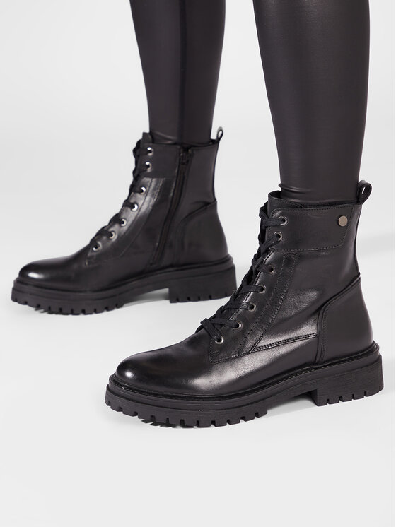 Geox Geox Schnürstiefeletten D Iridea C D16HRC 00043 C9999 Schwarz