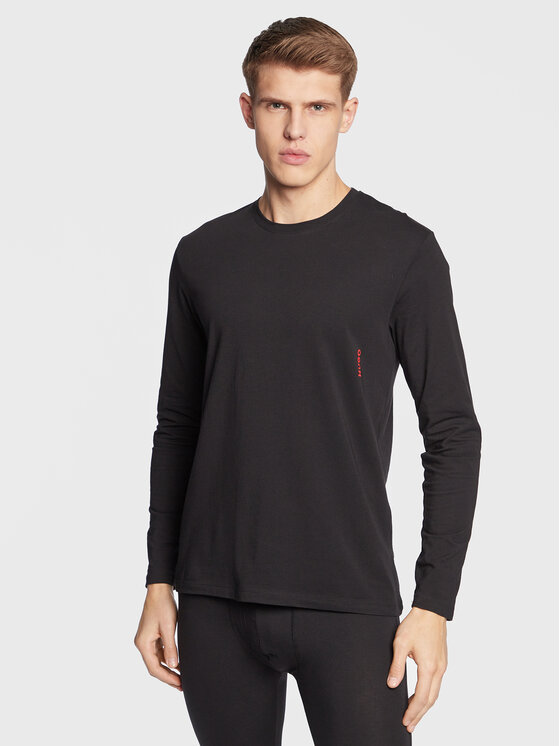 Hugo Longsleeve krekls 50485298 Melns Regular Fit