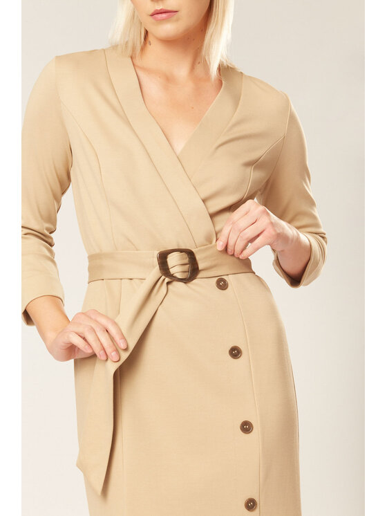 QUIOSQUE QUIOSQUE Každodenné šaty QUIOSQUE 4NV002103 Béžová Regular Fit