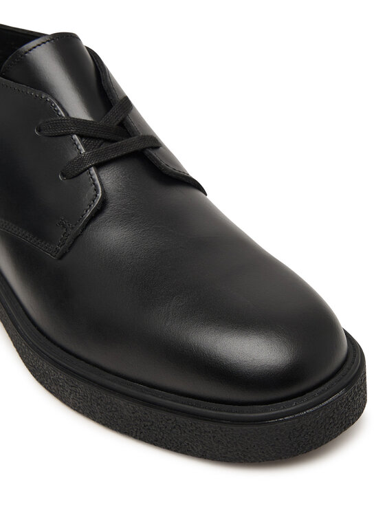 Calvin Klein Calvin Klein Gležnjače Text Rubber Desert Boot Lth HM0HM02255 Crna