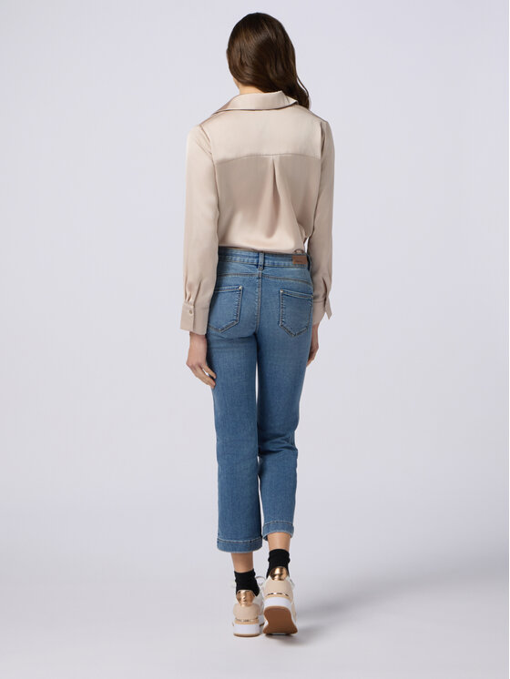 Oltre Oltre Jeans P490R008170N024 Turchese Flare Fit