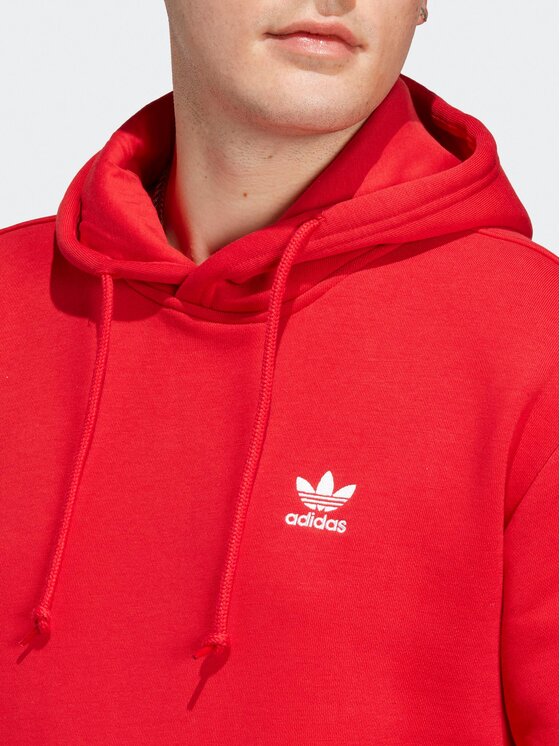 Felpa Trefoil Essentials IA4897 Rosso Regular Fit