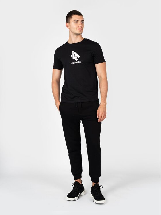 Les Hommes Les Hommes Pantaloni di tessuto LBH4003700U Nero Slim Fit