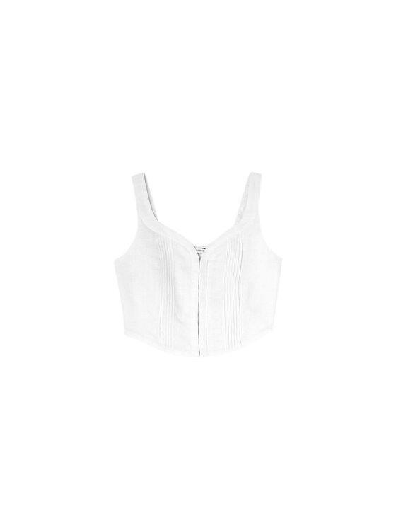Motivi Motivi Top D052Q000559N011 Biały Cropp Fit