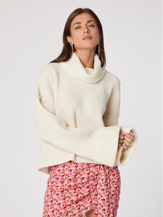 Rage Age Rage Age Rollkragenpullover Michelle Weiß Relaxed Fit