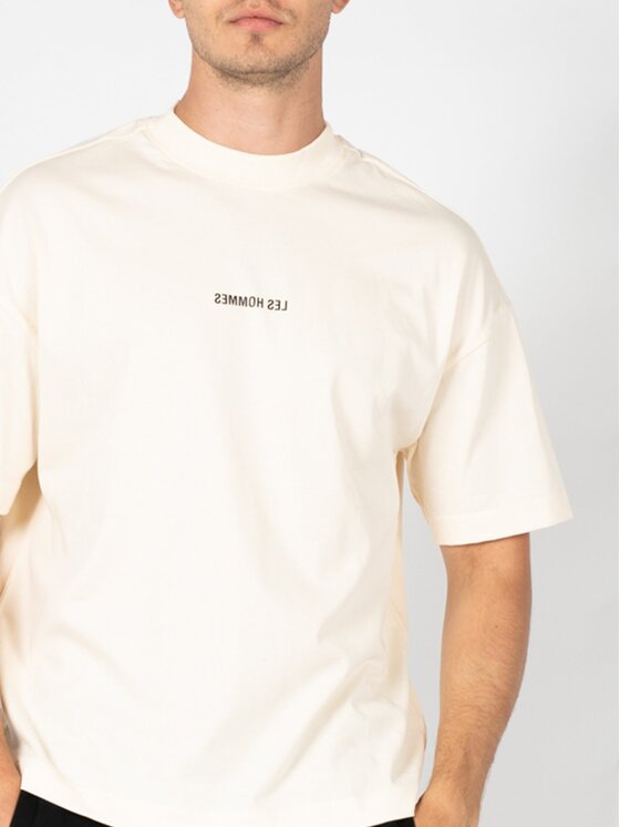 Les Hommes Les Hommes T-shirt LBT1015700P Beige Oversize