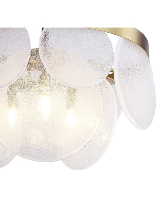 MIAhome MIAhome Lampa wisząca AURORA mosiądz 60 cm Złoty