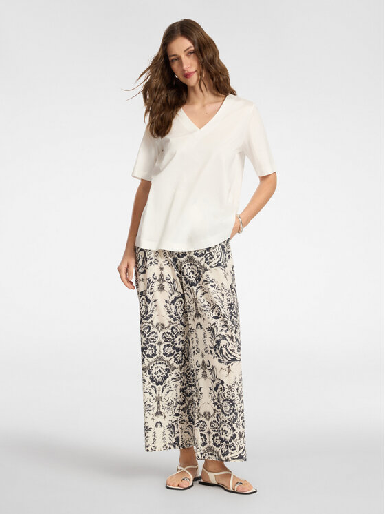 Elena Mirò Elena Mirò T-Shirt G004Z000633N011 Biały Regular Fit
