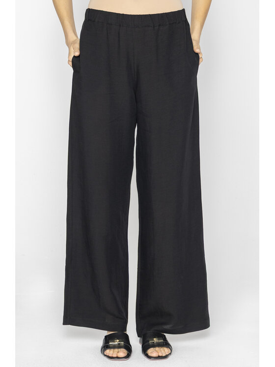 Deni Cler Milano Deni Cler Milano Spodnie materiałowe T-DC-5248-E2-20-90-1 Czarny Loose Leg