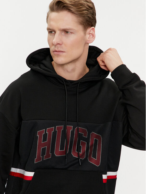 HUGO Hugo Felpa Danody 50510166 Nero Relaxed Fit