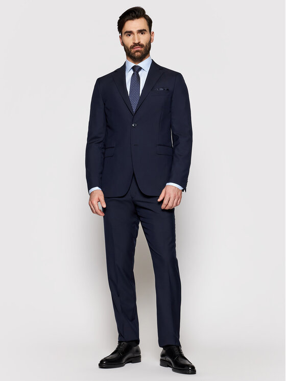 Pantalone da abito Diego 5115 8515 Blu scuro