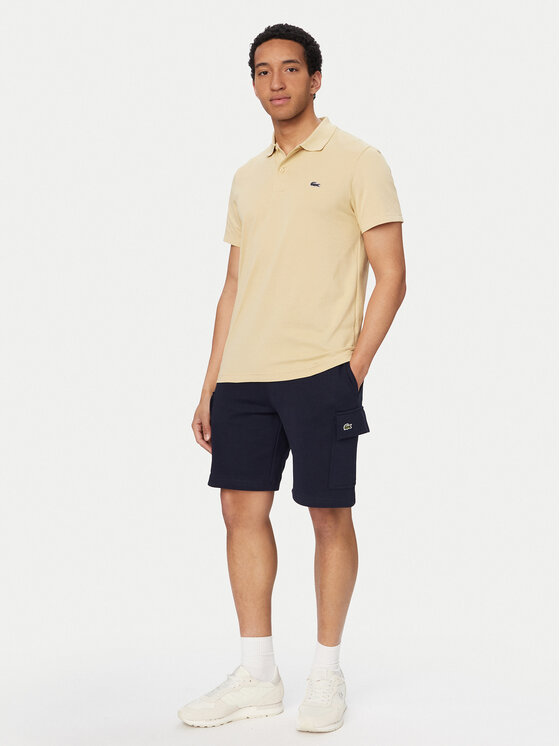 Lacoste Lacoste Polo majica DH5522 Svetlo bež Slim Fit