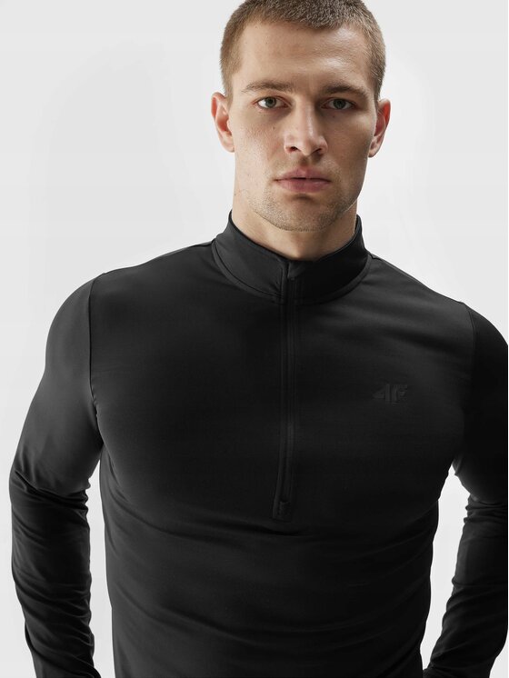 4F 4F Longsleeve 4FAW23UBRUM035-20S Czarny Regular Fit