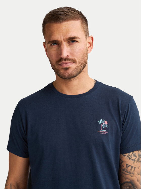 Petrol Industries Petrol Industries T-Shirt M-1050-TSR644 Granatowy Regular Fit