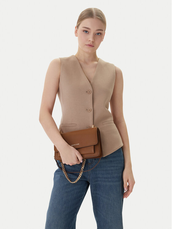 MICHAEL KORS MK バック Geantă satchel Emilia medie cu logo distinctiv de culoare MARO