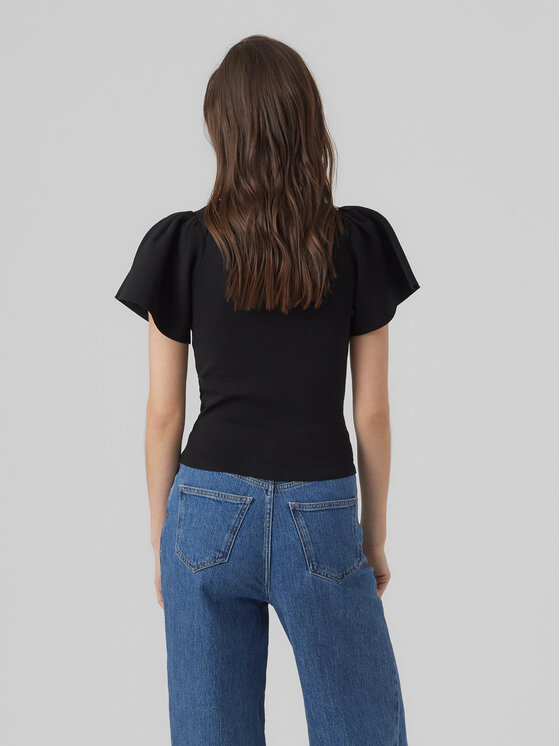 Vero Moda Vero Moda Majica Ginny 10278323 Crna Slim Fit