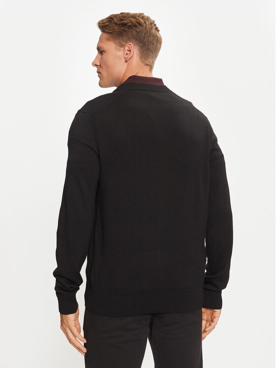 BOSS Boss Pletena jopica Avac 50523574 Črna Regular Fit
