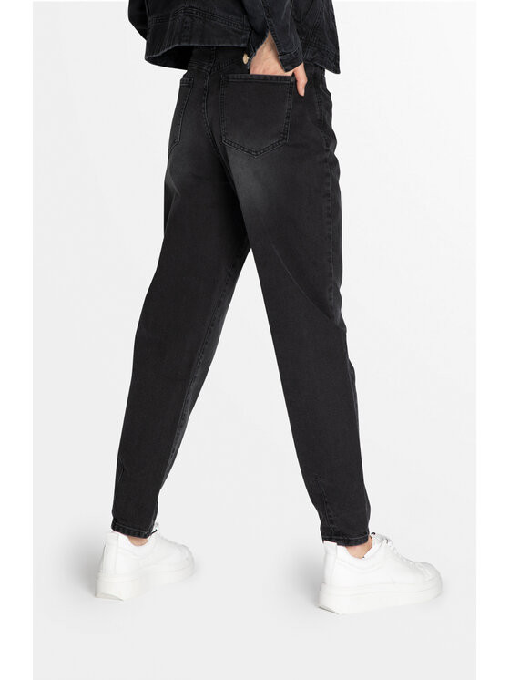 RJ Rocks Jeans RJ Rocks Jeans Jeansy Linda Czarny Mom Fit