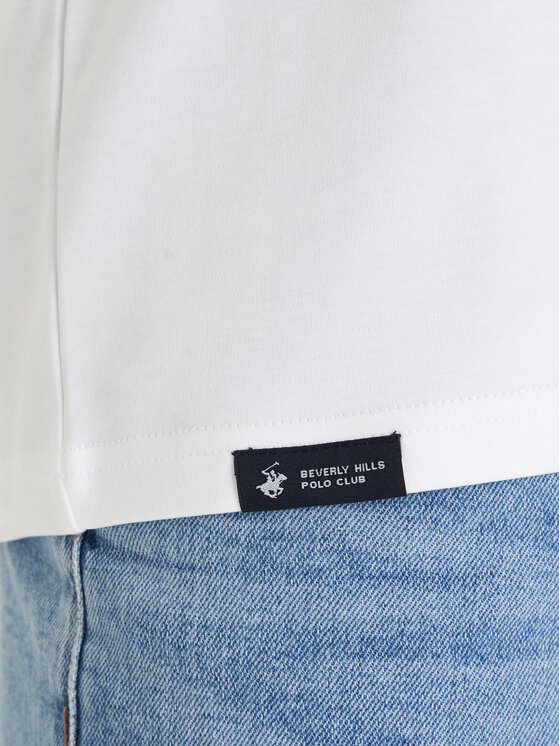 Beverly Hills Polo Club Beverly Hills Polo Club Тишърт W126-BHMTS-1020-01P Бял Regular Fit