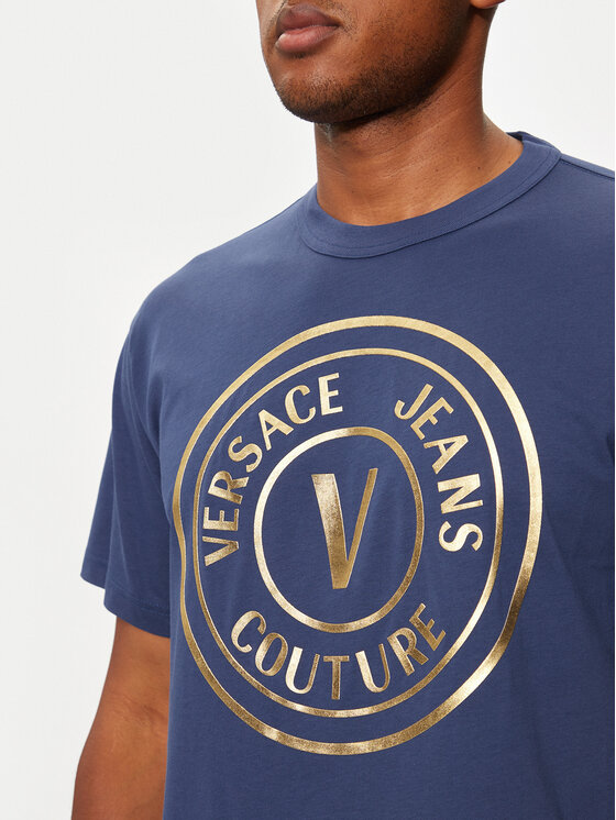 Versace Jeans Couture Versace Jeans Couture T-shirt 77GAHT01 Tamnoplava Regular Fit