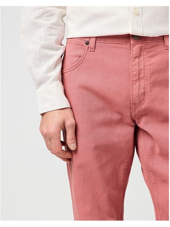 Wrangler Wrangler Spodnie materiałowe GREENSBORO Różowy Straight Fit