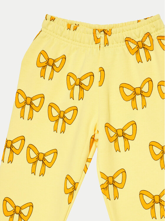 MINI RODINI Mini Rodini Pantaloni da tuta Bow 2473013323 Giallo Regular Fit
