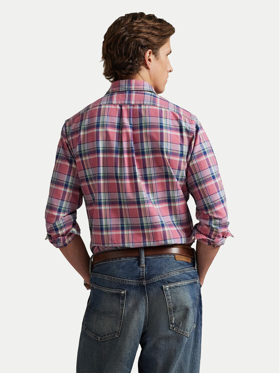 Polo Ralph Lauren Polo Ralph Lauren Marškiniai 710922273006 Rožinė Custom Fit
