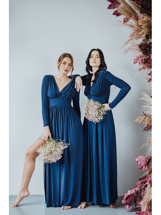 Aurora Aurora Sukienka wieczorowa Adelle Granatowy Ladies Fit