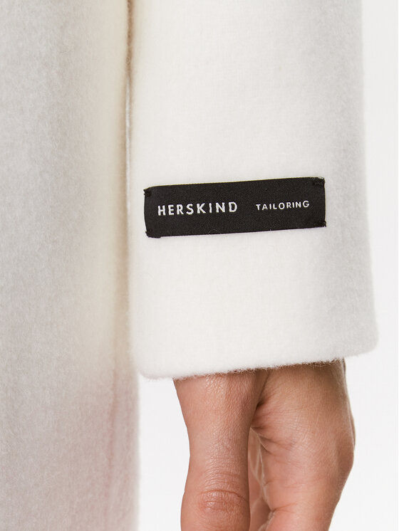 Herskind Herskind Płaszcz wełniany Wanda 4575816 Écru Oversize