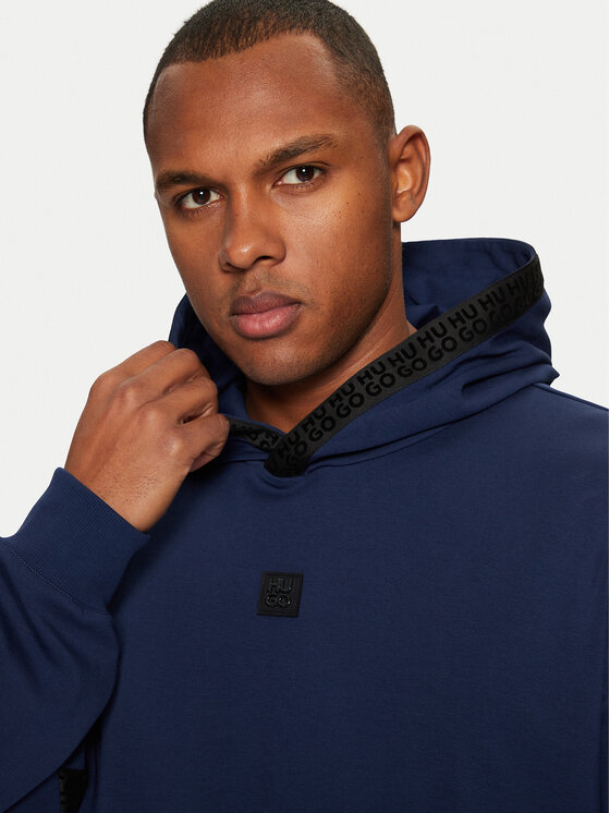HUGO HUGO Majica dugih rukava Dagarito 50521429 Tamnoplava Relaxed Fit