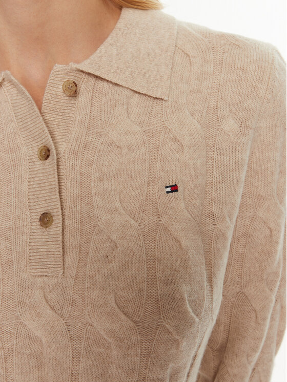 Tommy Hilfiger Tommy Hilfiger Трикотажна сукня WW0WW43085 Бежевий Regular Fit